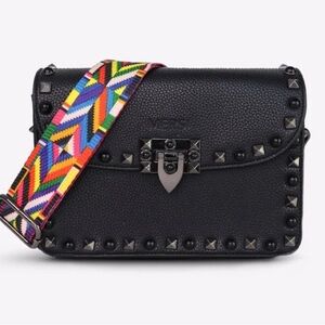 NIP, MERSI BAG. Black, studded with two straps. Now discontinued.